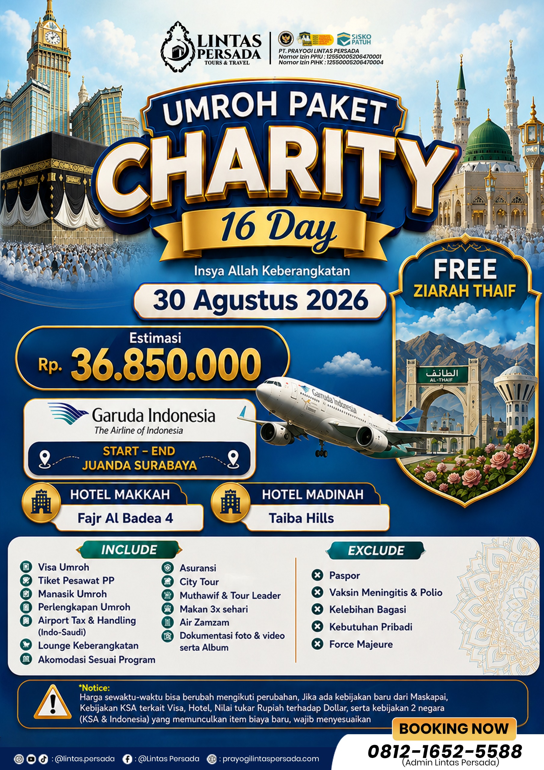 08. 30 AGUSTUS 2026 CHARITY