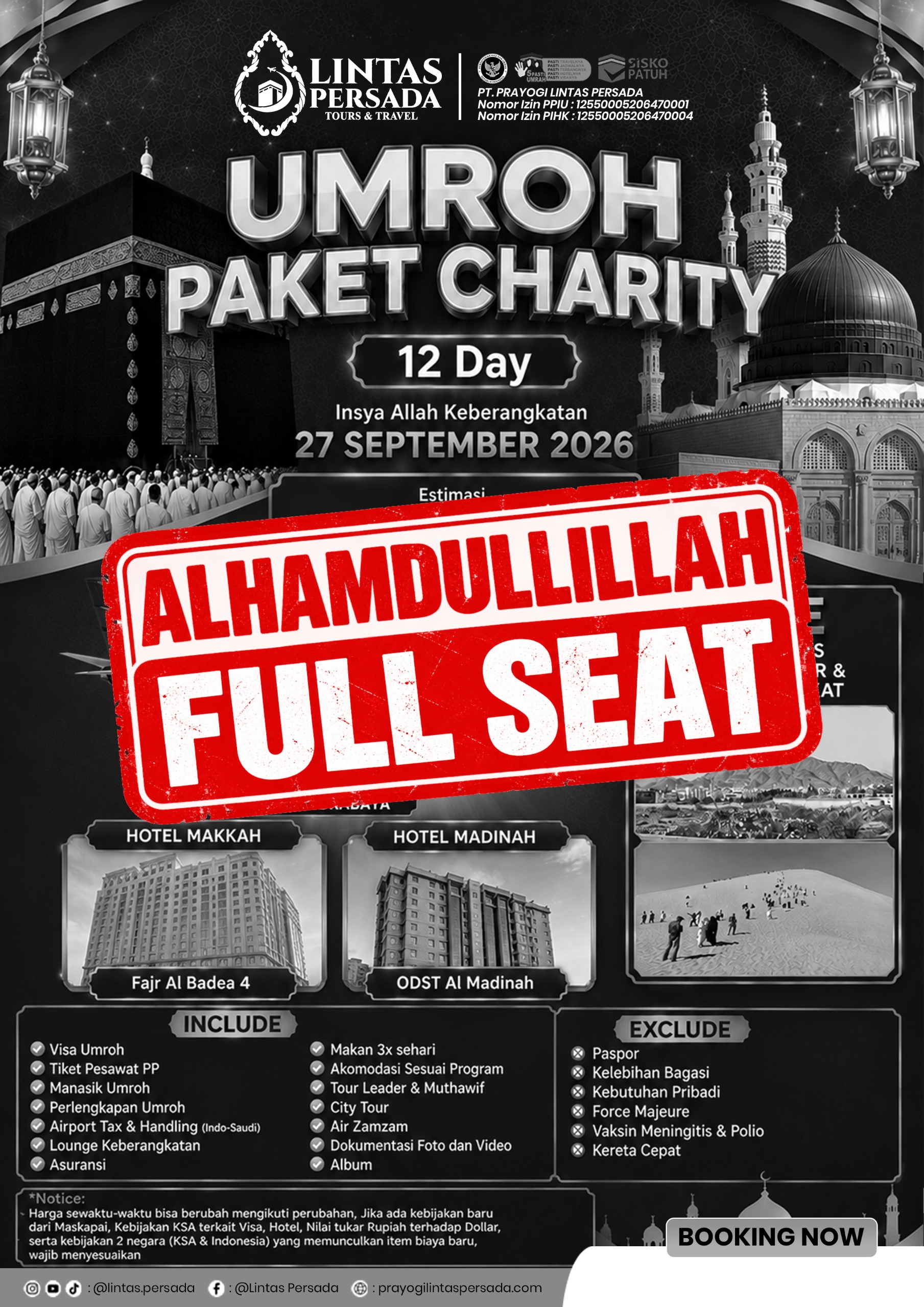 27 SEPTEMBER 2026 UPDATE TERBARU CHARITY FULL SEAT